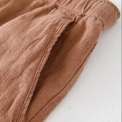 Relaxed fit men's casual shorts with drawstring waist, ideal comfortable summer wear.