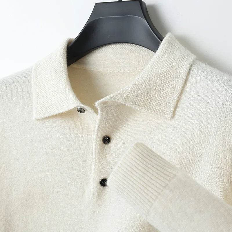 Stylish men's long sleeve cardigan, perfect for a versatile layered look.
