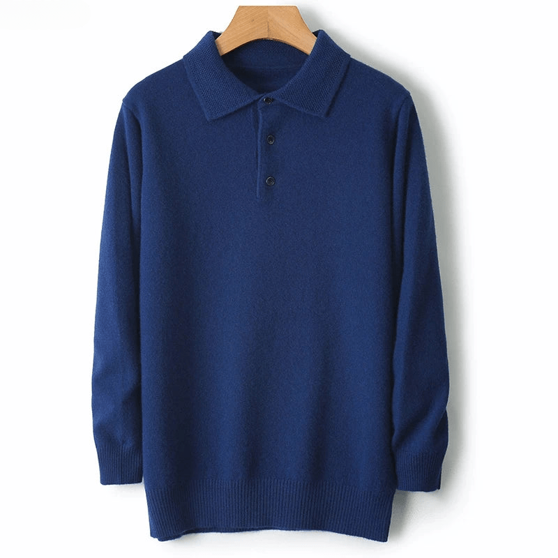 Cozy men's cardigan sweater, great for a comfortable layered men's fashion look.
