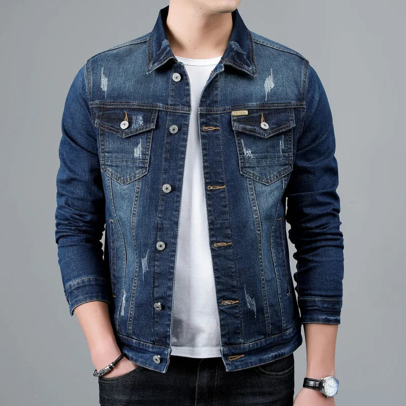 Timeless men's classic everyday jacket, essential outerwear for casual, versatile streetwear layering.