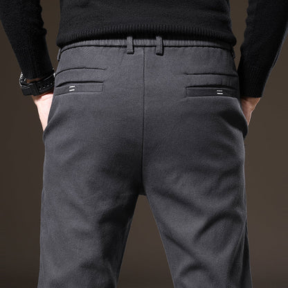 Durable army green classic fit pants for men, engineered with stretch for active comfort.