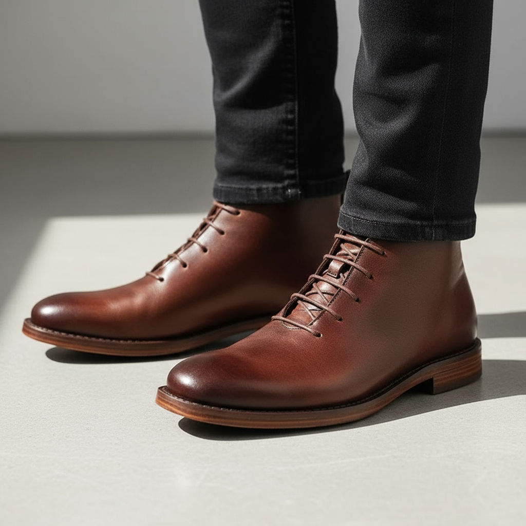 Premium full-grain leather men's boots, built for comfort, style, and long-lasting wear.