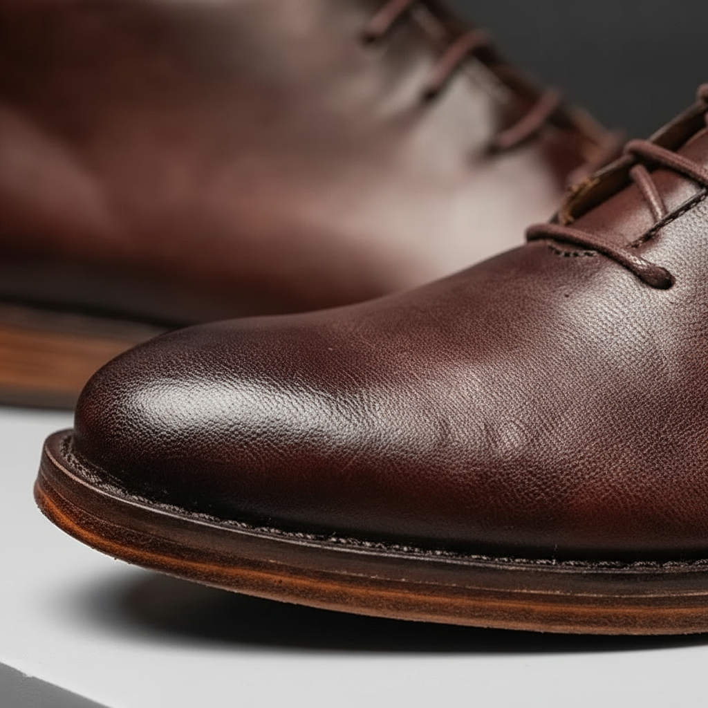 Men's rugged full-grain leather boots, ideal for adventure & everyday durable wear.