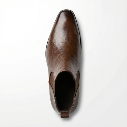 Premium full-grain leather men's Chelsea boots, a stylish slip-on classic for durable men's footwear fashion.