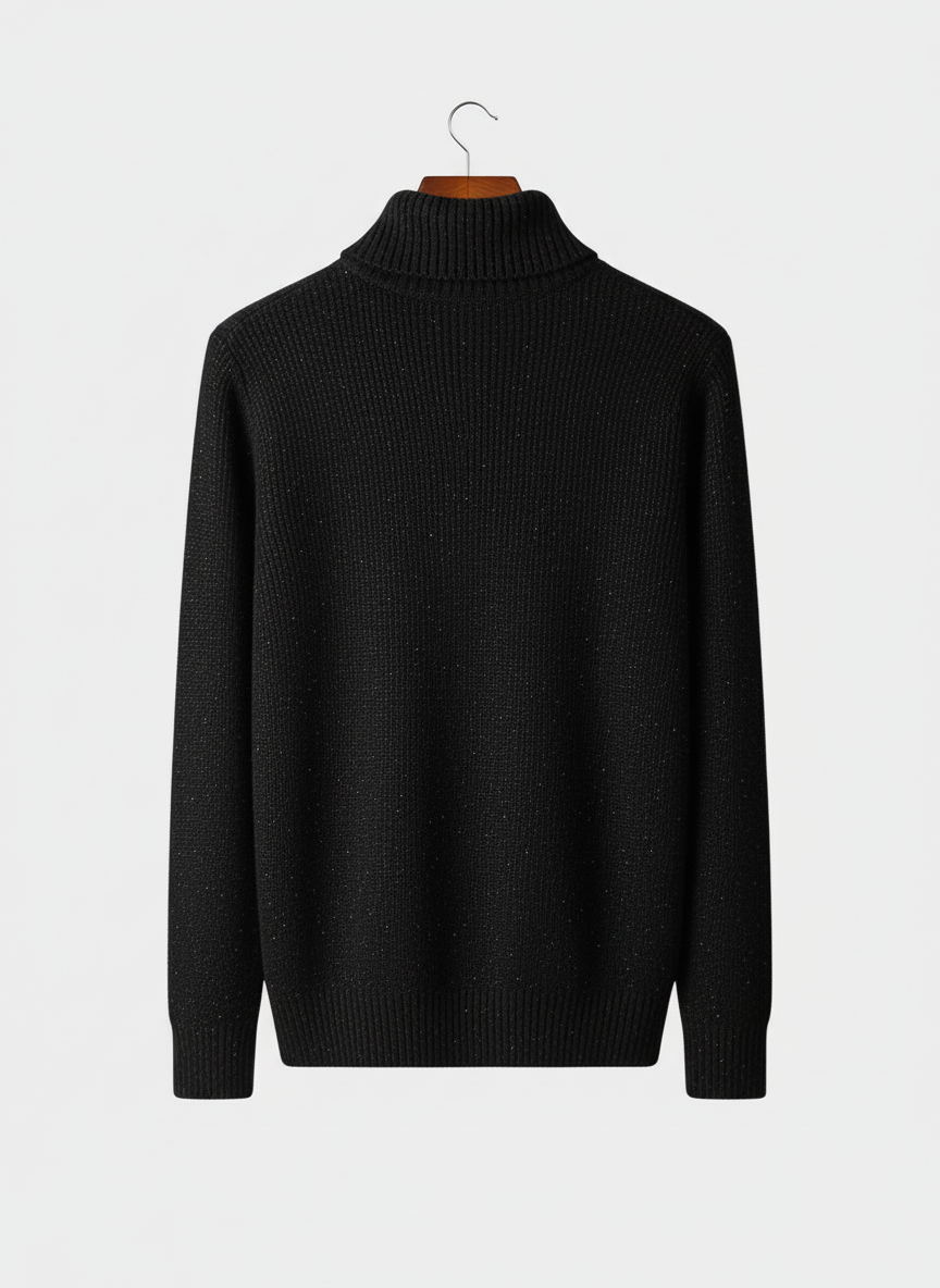 Stylish men's cable knit sweater, half zip design for year-round layering. Classic knitwear, perfect for casual fashion.