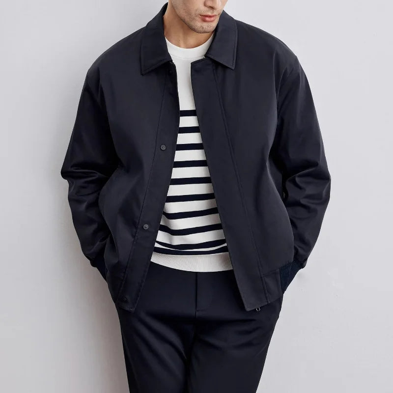 Lightweight men's Harrington jacket, offering year-round comfort and classic design for any modern wardrobe.