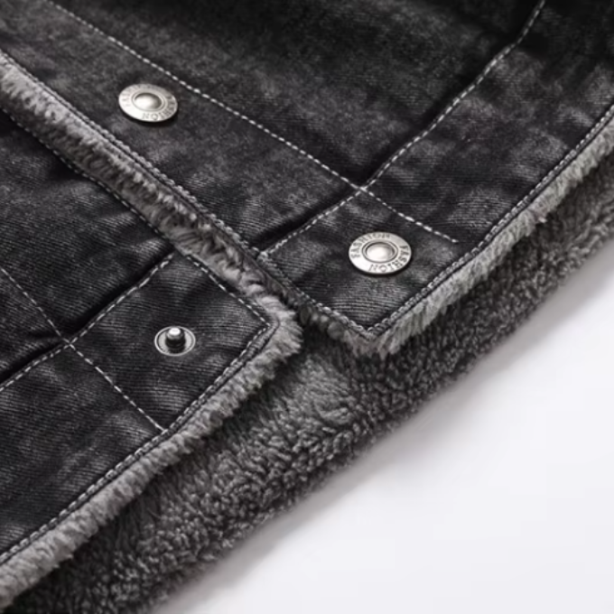 Essential men's classic insulated trucker jacket, offering warmth and style for winter outerwear.