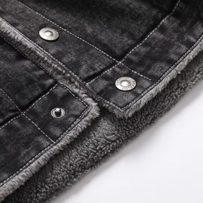 Essential men's classic insulated trucker jacket, offering warmth and style for winter outerwear.
