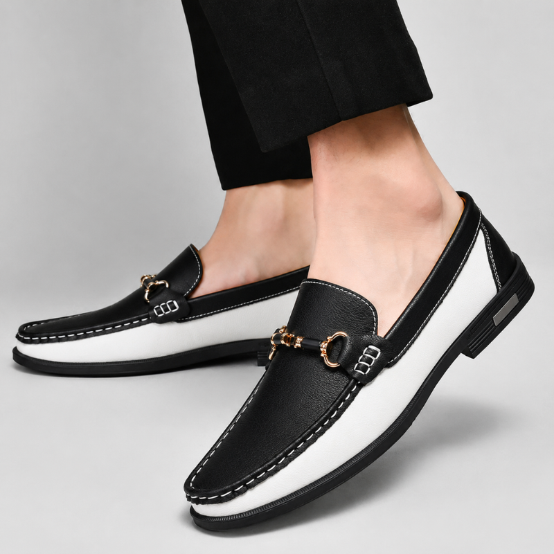 Comfortable men's Italian leather slip-on loafers. Ideal for everyday wear & walking shoes.