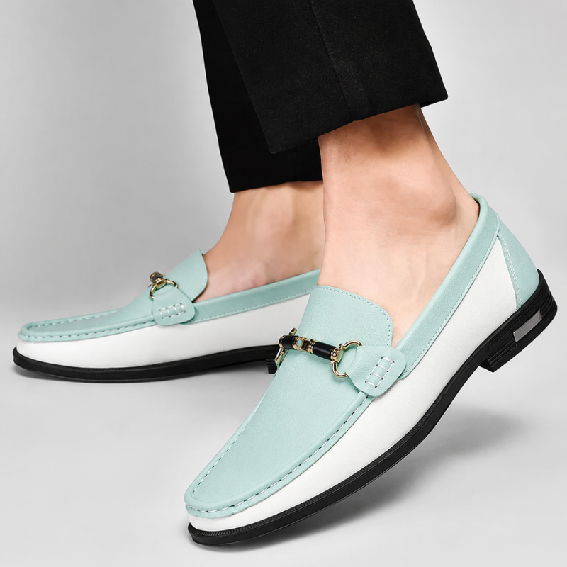 Premium Italian men's leather loafers, classic slip-on style for comfort and sophistication.