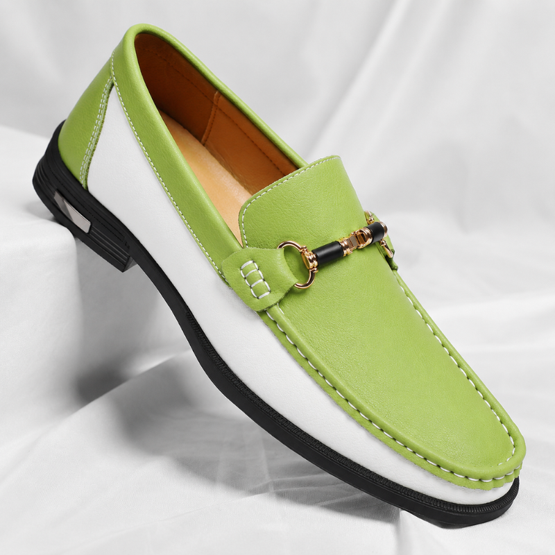 Men's comfortable classic Italian loafers, slip-on dress shoes for formal or casual occasions.