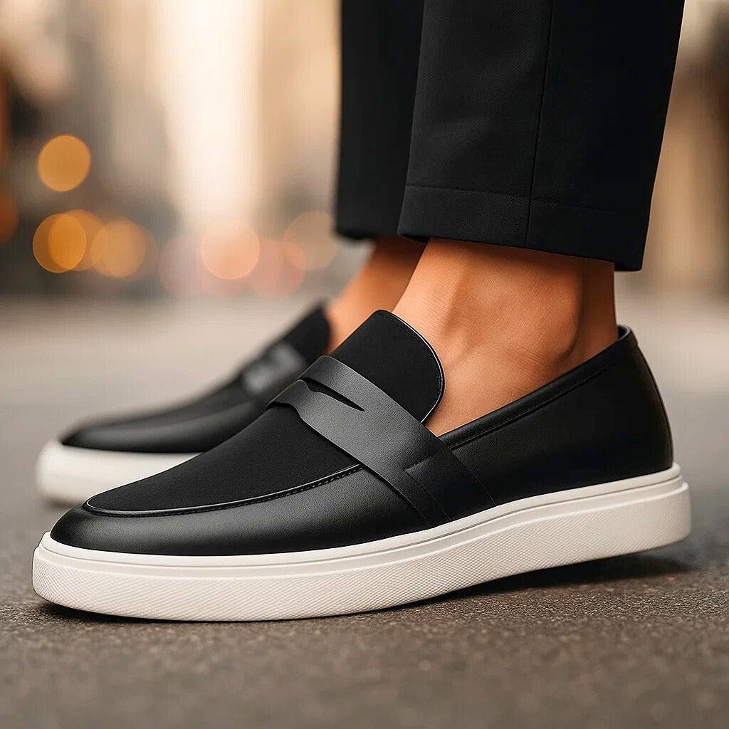 Premium men's Italian penny loafers for smart-casual wear, combining classic appeal with everyday comfort.