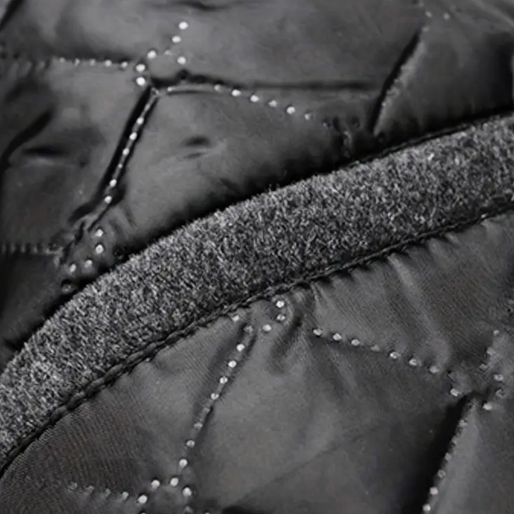 Durable men's long overcoat in a classic lapel design, providing warmth and style for cold fall & winter seasons.
