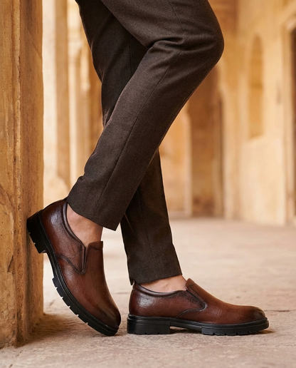Comfortable men's classic loafers. Durable footwear with timeless style, ideal for walking, office, or casual dress occasions.
