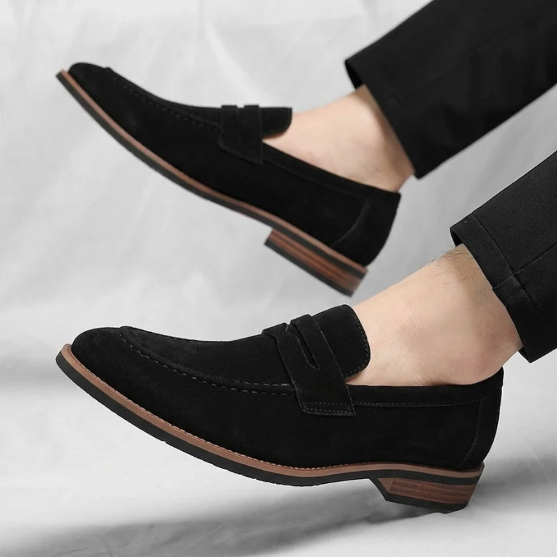 Timeless men's classic penny loafers. Stylish, comfortable slip-on dress shoes, perfect for any fashion-forward man.