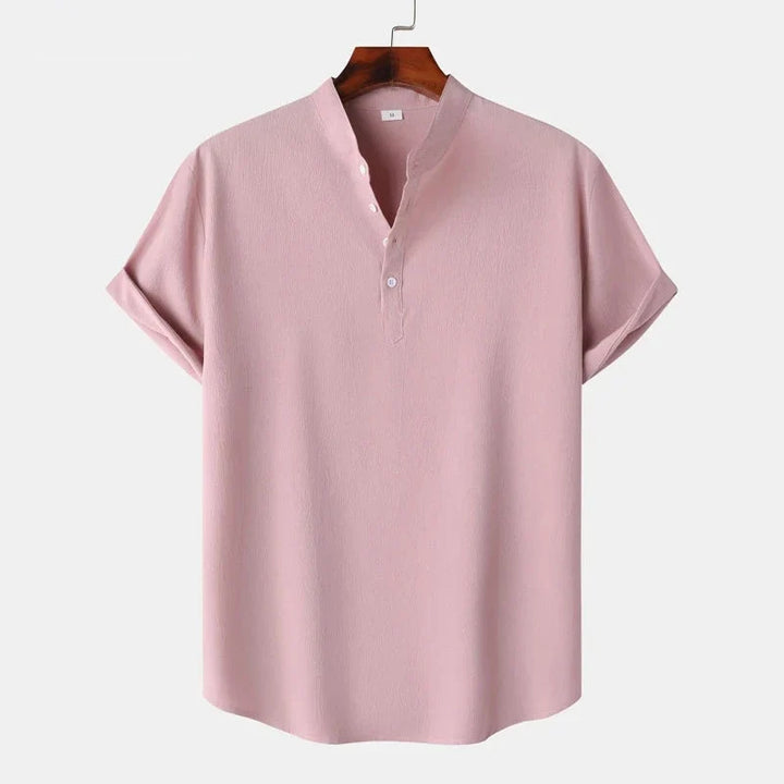 Essential men's long-sleeve Henley shirt, offering ultimate comfort and classic style for modern casual fashion.