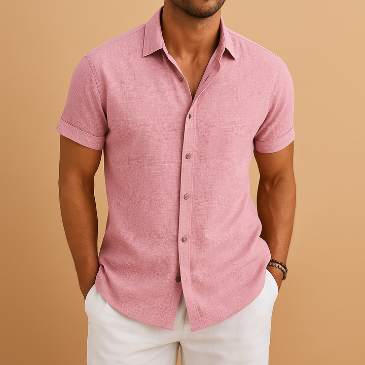 Soft men's classic long sleeve shirt, offering all-day comfort and easy smart casual style.