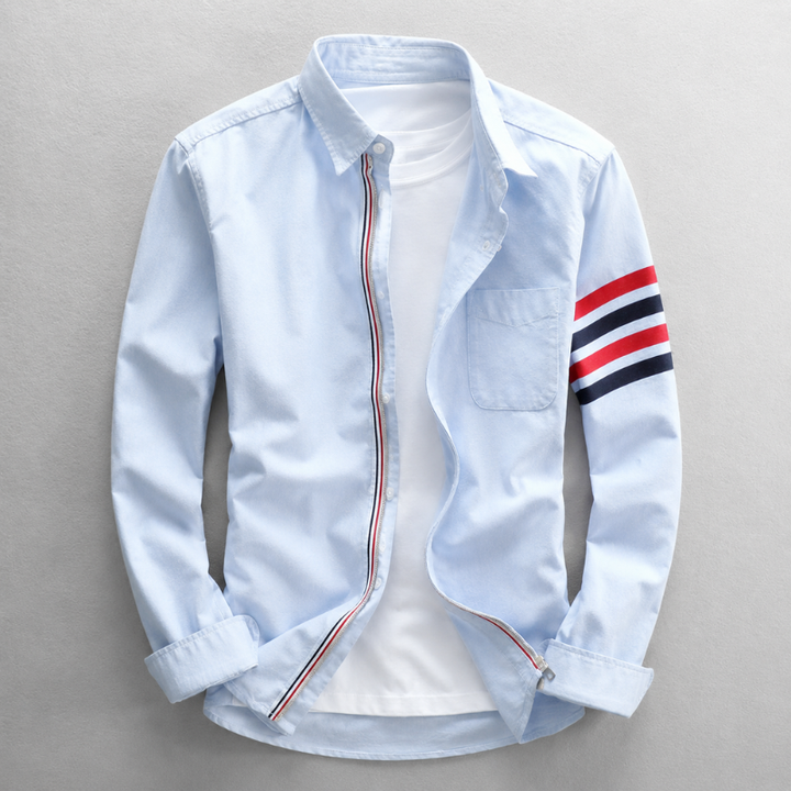 Men's classic Oxford button-down shirt, long sleeve, tailored fit. Versatile for business casual & formal wear.
