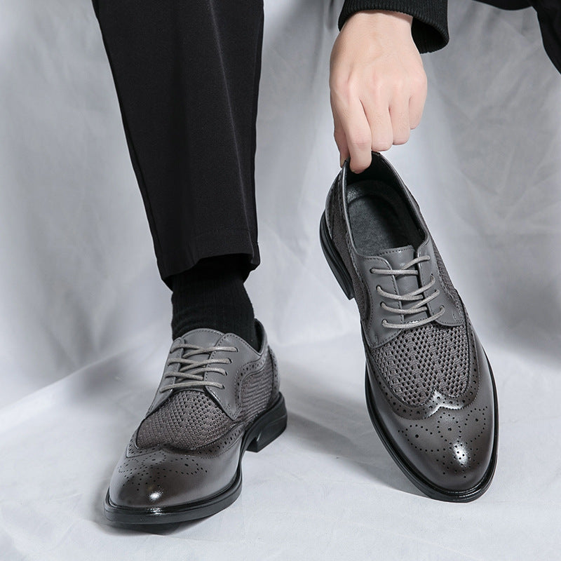 Breathable men's Oxford dress shoes for all-day comfort. Perfect formal footwear for business casual fashion.