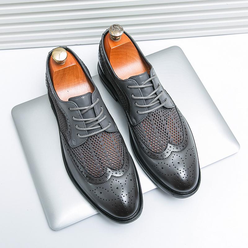 Comfortable men's classic Oxford shoes. Stylish dress footwear, breathable design for modern men's fashion.