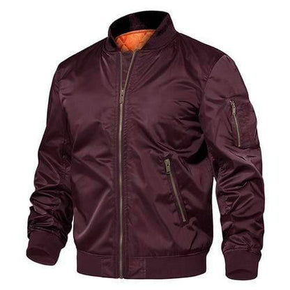 Close-up of the collar on a men's black bomber jacket, classic ribbed design, a timeless military style
