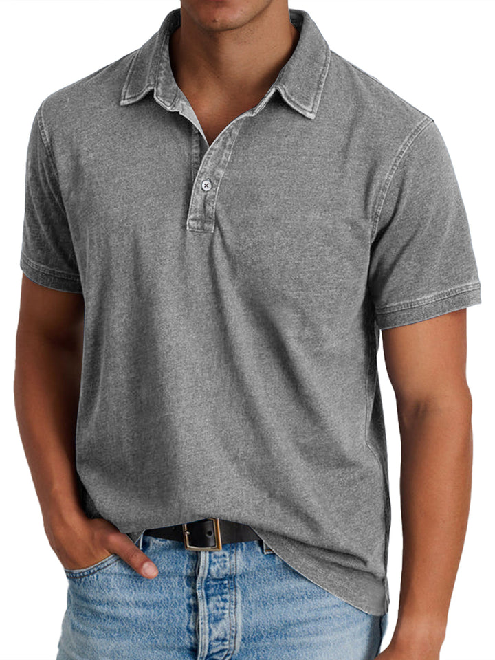 Classic men's short sleeve polo in a relaxed fit. Essential everyday casual top for summer fashion.