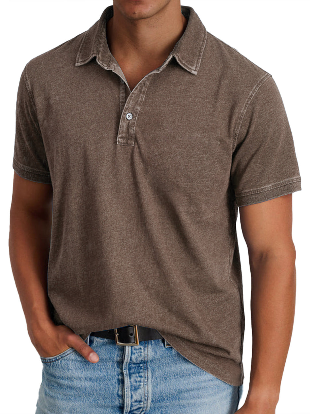 Stylish men's polo shirt, relaxed fit for ultimate comfort. Short sleeve casual top, perfect for summer fashion.