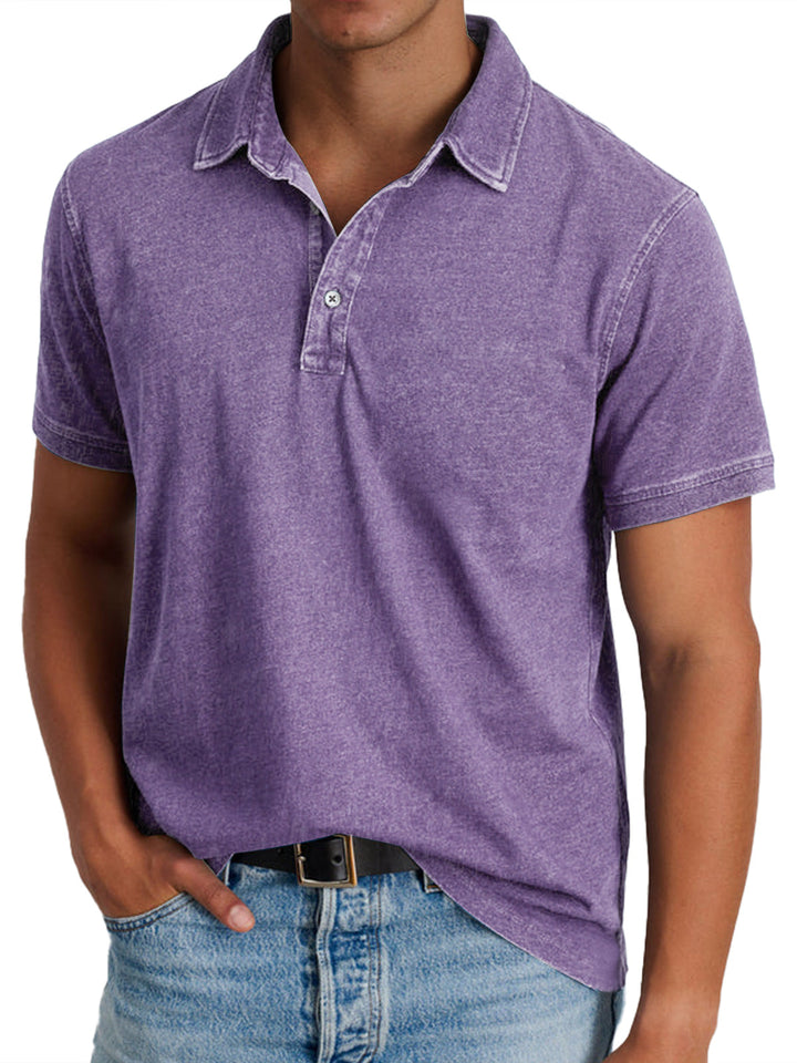 Classic men's polo with a relaxed fit & refined style. Short sleeve casual top, versatile for daily wear.