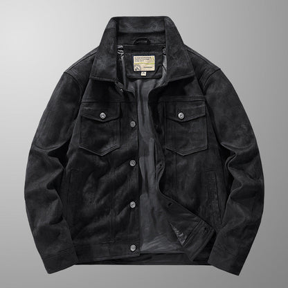 Men's Classic Riviera Jacket with Dual Zip Closure. Fashionable men's zip jacket, smart casual outerwear.