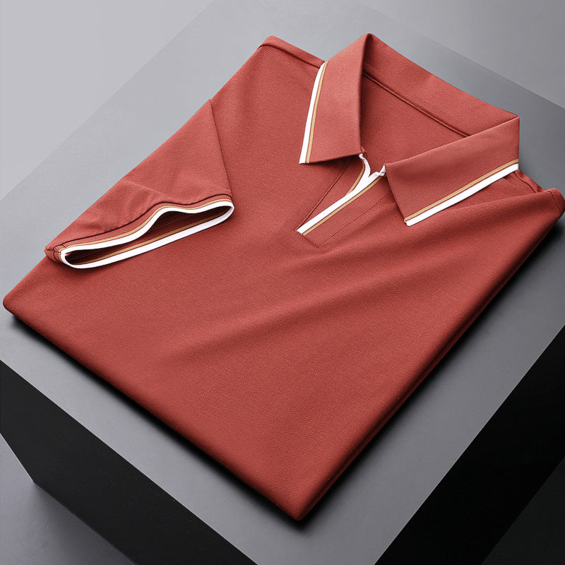 Comfortable men's classic polo shirt, short sleeve design for versatile smart casual men's fashion.
