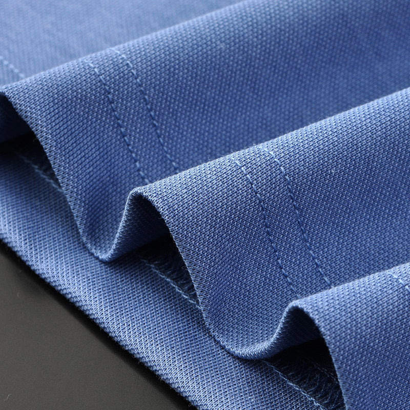 Versatile men's smart casual polo, short sleeve with a striking contrast collar for modern fashion.