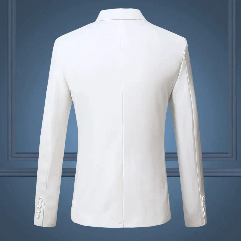 Elegant men's formal blazer, ideal for professional business wear, event attire, and smart casual outfits.