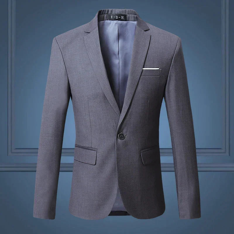 Classic men's blazer jacket, versatile for business, smart casual, and event attire.