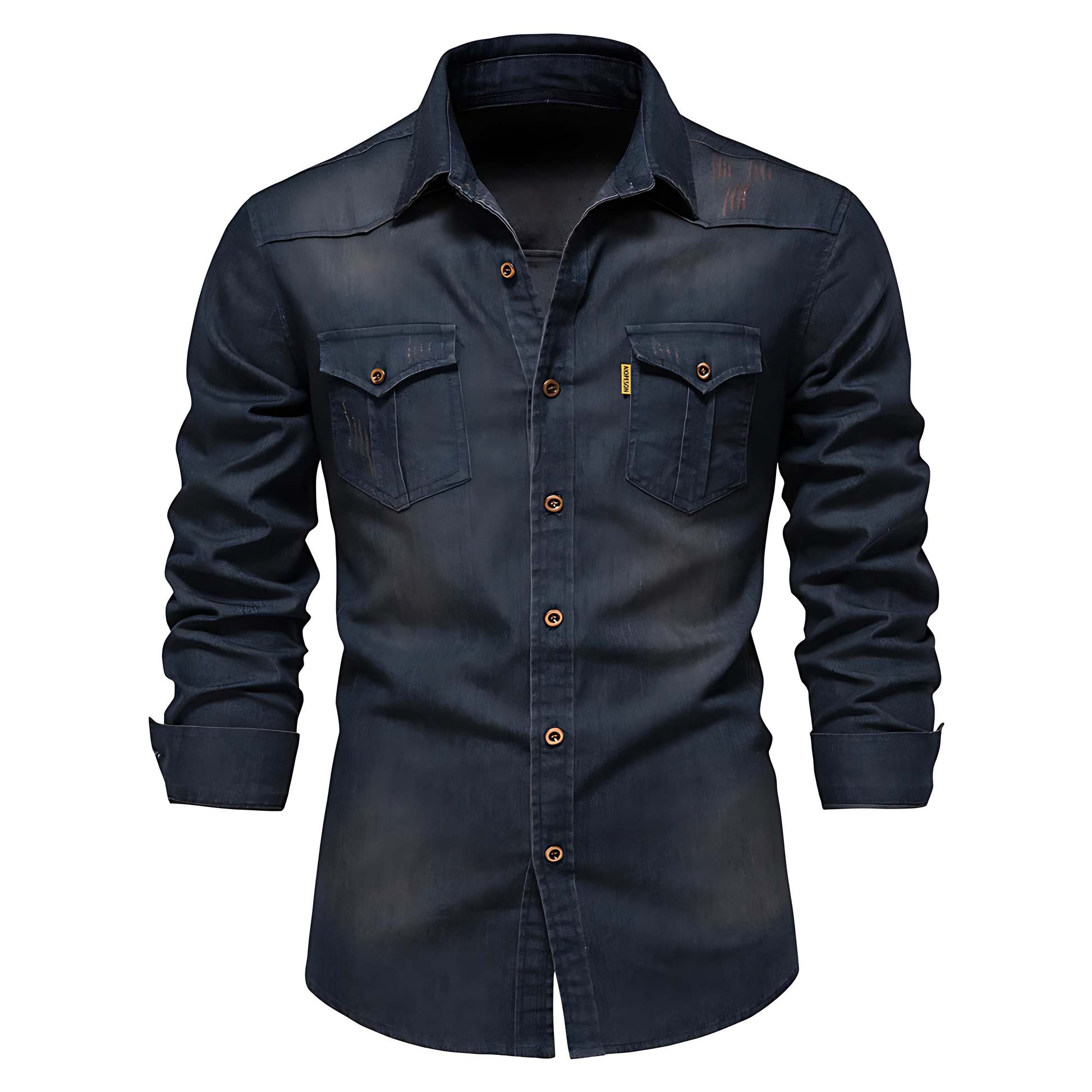 Men's adaptive fit long-sleeve button-down shirt, great for a modern, classic casual or smart casual look.