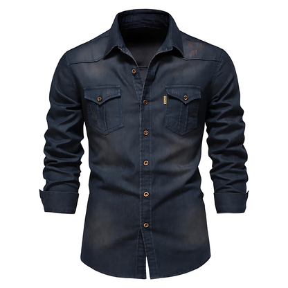Men's adaptive fit long-sleeve button-down shirt, great for a modern, classic casual or smart casual look.