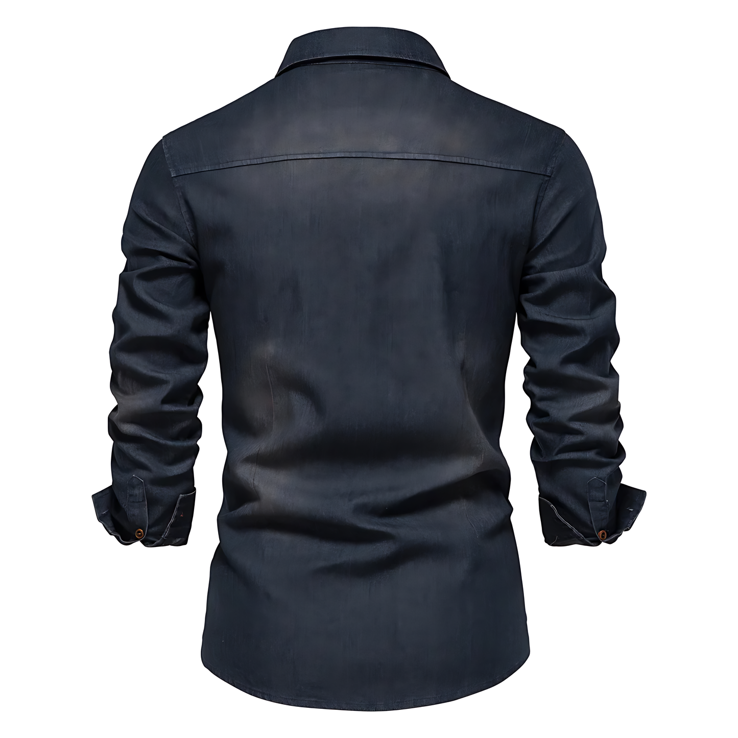 Classic men's long-sleeve button-down shirt, offering everyday versatility for casual, smart casual, and workwear.