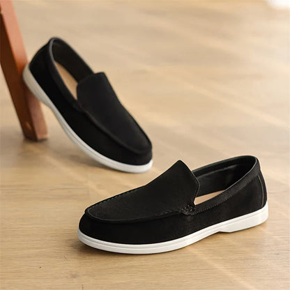 Easy wear men's slip-on comfort loafers, perfect for quick on-the-go casual style and daily use.