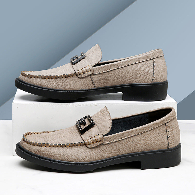 Stylish men's dress shoes: black slip-on loafers, perfect for a smart casual or formal look.