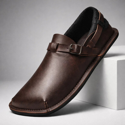 Men's classic slip-on loafers, perfect for effortless casual or formal style, comfortable everyday wear.