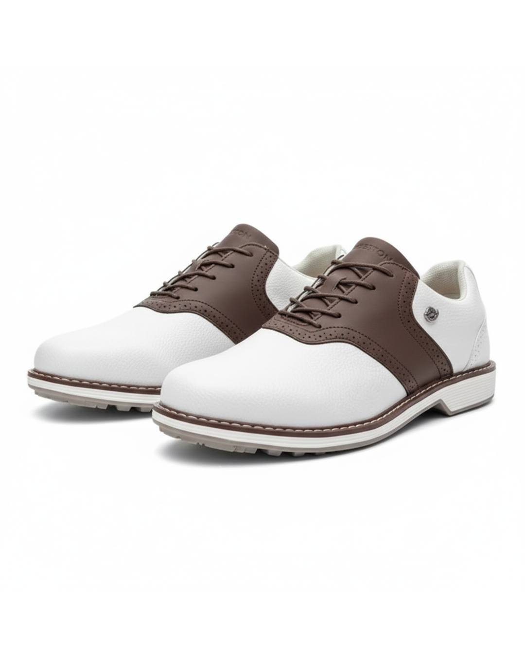 Men's classic spiked golf shoes with all-weather grip for superior fairway performance.