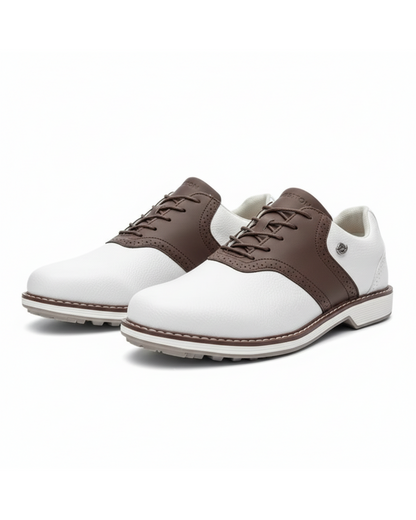 Men's classic spiked golf shoes with all-weather grip for superior fairway performance.