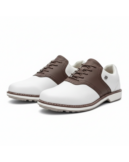 Men's classic spiked golf shoes with all-weather grip for superior fairway performance.