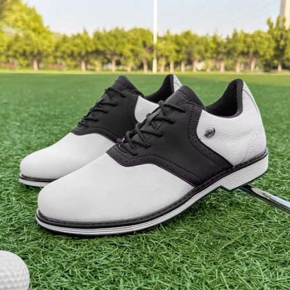 Premium men's Fairway Classic golf shoes, leather, spiked sole for unmatched grip & comfort.