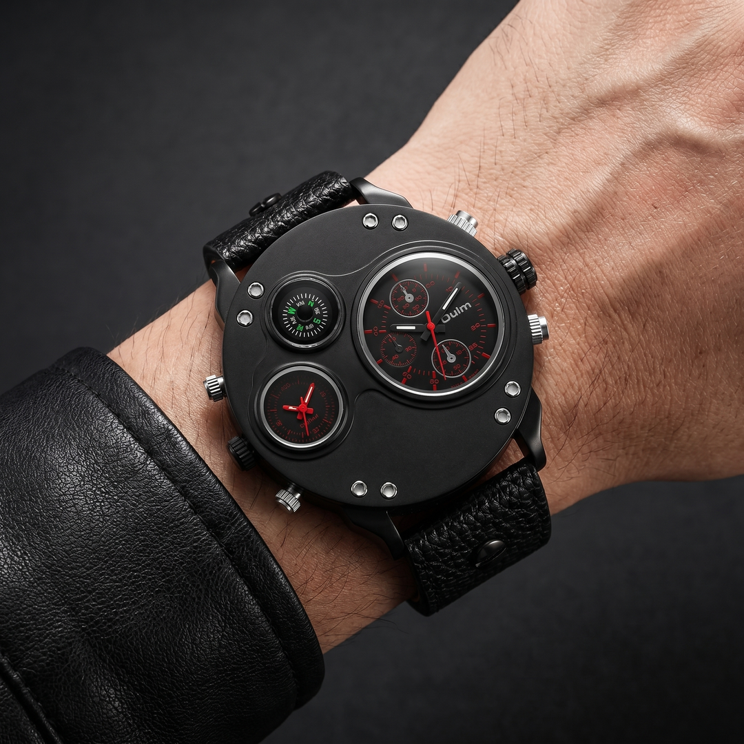 Vintage-inspired men's classic stainless steel quartz watch, a luxury timepiece for timeless elegance.