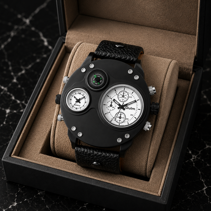 Durable men's stainless steel quartz watch, showcasing its classic design and timeless elegance.