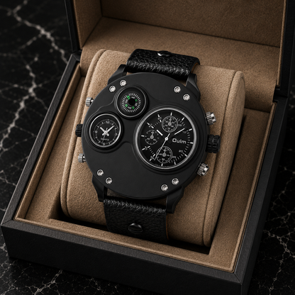 Detailed view of a men's classic stainless steel quartz watch, highlighting its elegant dial and craftsmanship.