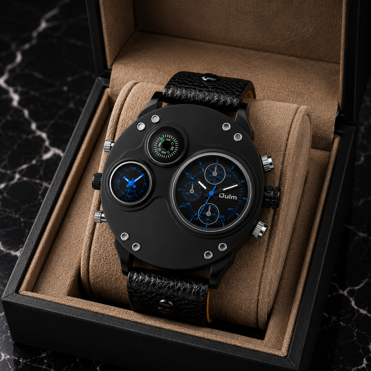 Men's elegant stainless steel quartz watch on wrist, a classic accessory for modern gentlemen.
