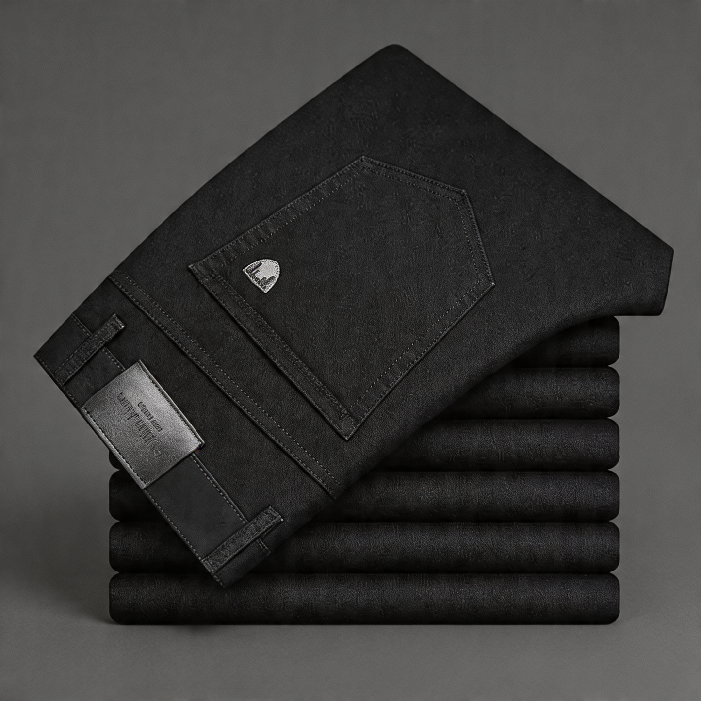 Gray straight leg denim jeans for men, classic & versatile everyday trouser.