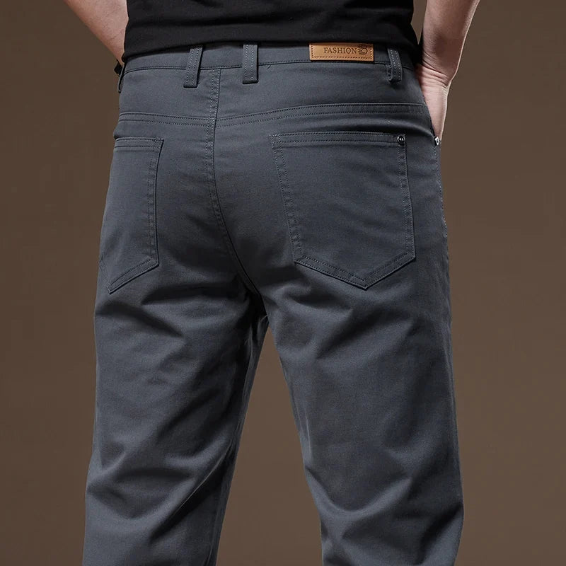Men's classic straight-leg trousers, tailored fit for everyday comfort. Smart casual men's fashion bottoms.