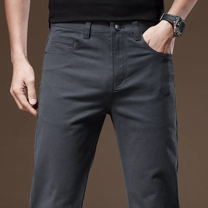 Tailored fit men's trousers, classic straight-leg design. Durable & comfortable for everyday men's fashion.